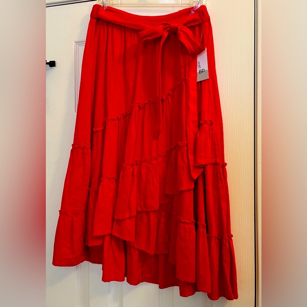 BP size S red tiered skirt